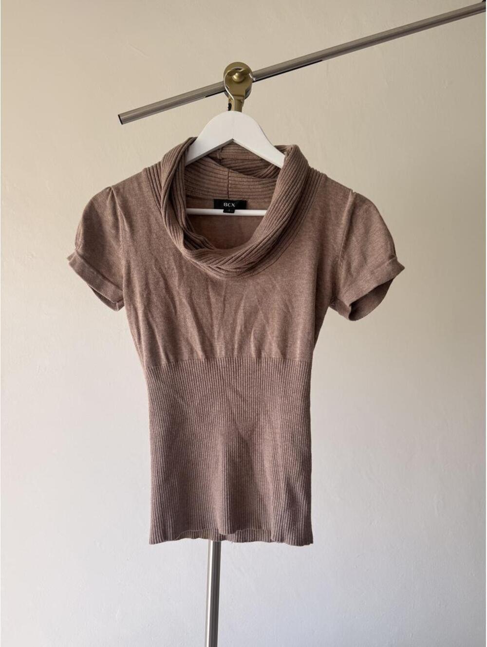 BCX Women's Brown and Tan Blous